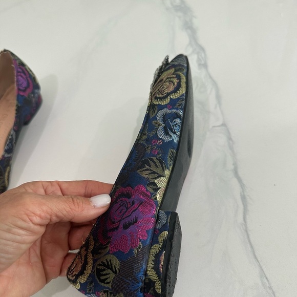 Chase + Chloe Women's Blue Embellished Flats - Picture 3 of 7